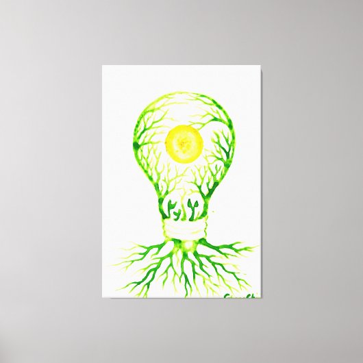 Poster voor groene energie canvas afdruk (Voorkant)