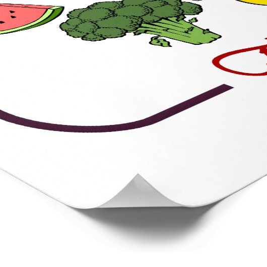 Poster voor groenten en fruit (Hoek)