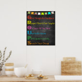 Poster voor groepsklaslokaal (Keuken)