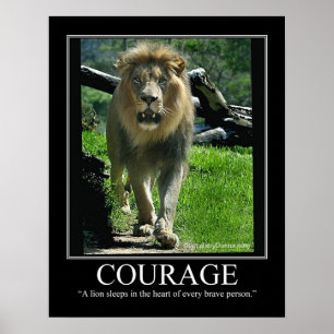 POSTER voor grote golfbrekers - Lion (Motivatie)