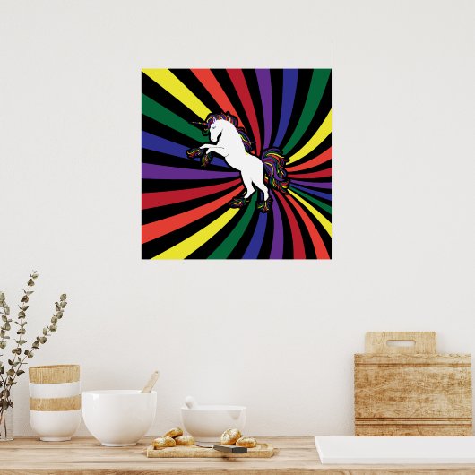 Poster voor grote regenboog (Keuken)