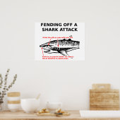Poster voor haaienaanvallen (Keuken)