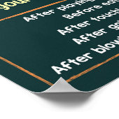 Poster voor handwasveiligheid (Hoek)