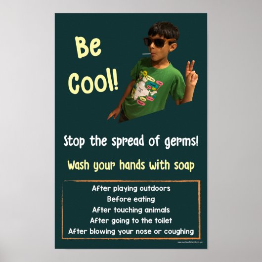 Poster voor handwasveiligheid (Voorkant)