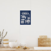  Poster voor hardware Bolts-Hinges Denim Dark (Keuken)