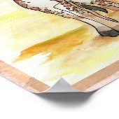 Poster voor hartgevoede Giraffe (Hoek)