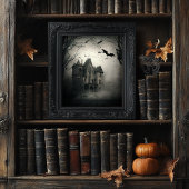 Poster voor haunted House - Halloween Spooky Print