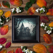 Poster voor haunted House - Halloween Spooky Print