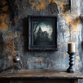 Poster voor haunted House - Halloween Spooky Print