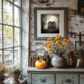 Poster voor haunted House - Halloween Spooky Print