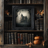 Poster voor haunted House - Halloween Spooky Print