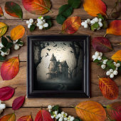 Poster voor haunted House - Halloween Spooky Print