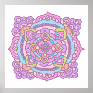 Poster voor helderkleurig Ornament