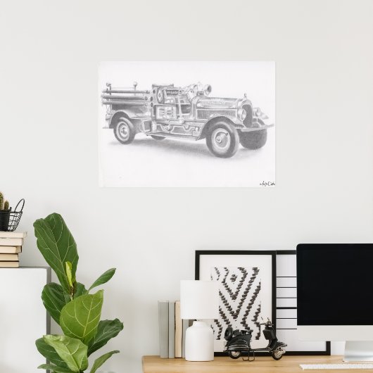 Poster voor herdruk van vuurpotlood (Thuiskantoor)