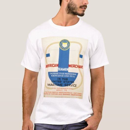 Poster voor herstel van de maritieme dienst - WPA T-shirt (Voorkant)