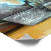 Poster voor het afdrukken van textielcowboylaarzen (Hoek)