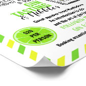 Poster voor het afspelen van spellen en tonic gin- (Hoek)