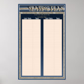 Poster voor het bruiloft-zitplanplan (Voorkant)