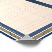 Poster voor het bruiloft-zitplanplan (Hoek)