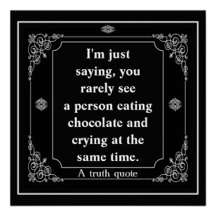 Poster voor het drogen en het eten van chocolade