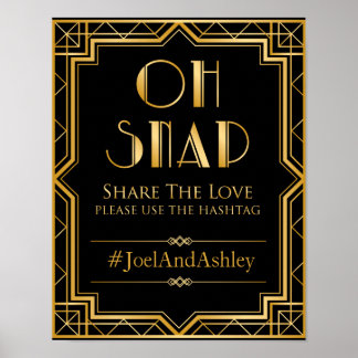 Poster voor het hashtag-huwelijk voor sociale medi