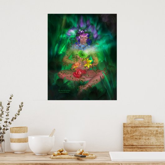 Poster voor het helen van tuinkunst/afdrukken (Keuken)