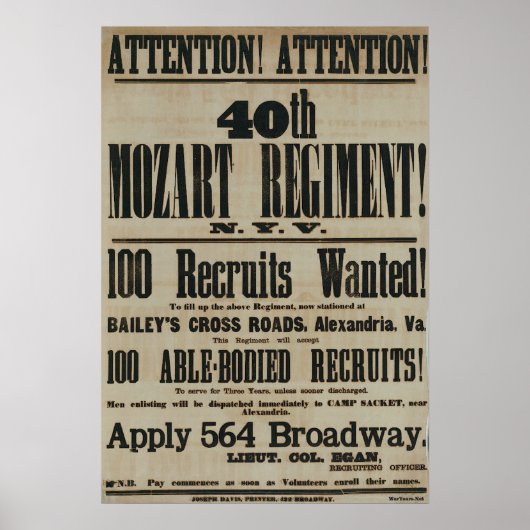 Poster voor het herstel van de burgeroorlog (Voorkant)