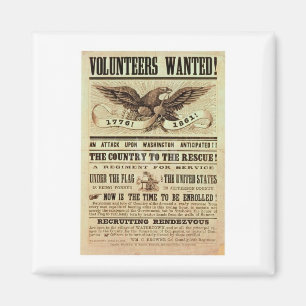 Poster voor het herstel van de burgeroorlog magneet
