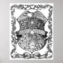 Poster voor het kleuren "in dienst"