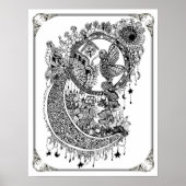 Poster voor het kleuren van "Mrs Dee's Hummingbird (Voorkant)