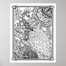 Poster voor het kleuren van "MwDee's Majestic Peac