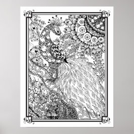 Poster voor het kleuren van "MwDee's Majestic Peac