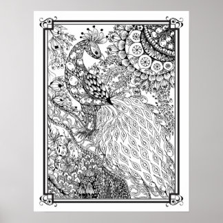 Poster voor het kleuren van "MwDee's Majestic Peac