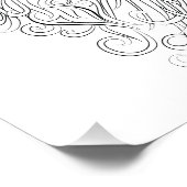 Poster voor het kleuren van volwassen tijgertjes (Hoek)