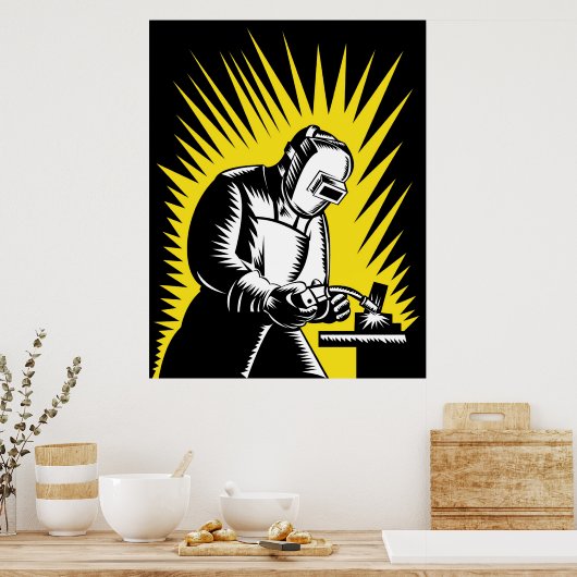 Poster voor het lassen van metaalarbeiders (Keuken)