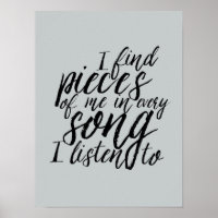 Poster voor het lettertype Muziek