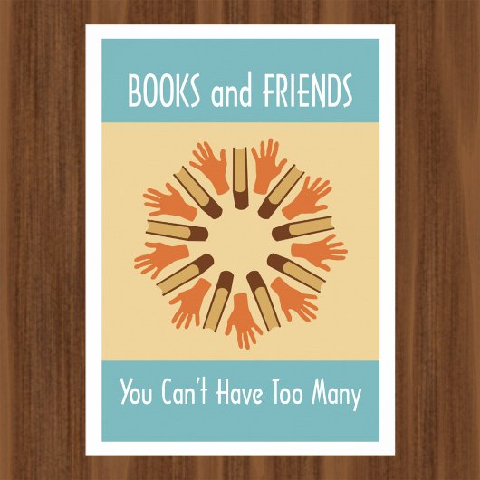 Poster voor het lezen van boeken en vrienden