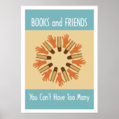 Poster voor het lezen van boeken en vrienden (Voorkant)
