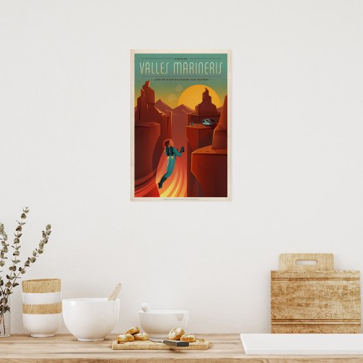 Poster voor het Mars-toerisme van Valles Marineris (Keuken)