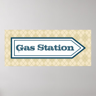 Poster voor het ondertekenen van het gasstation