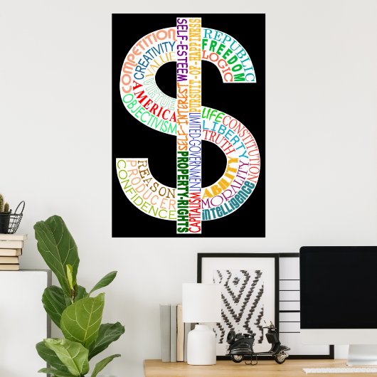 Poster voor het ondertekenen van hoge-ringstdollar (Thuiskantoor)