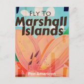 Poster voor het oogstjaar van de Marshalleilanden Briefkaart (Voorkant)