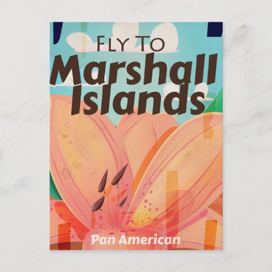 Poster voor het oogstjaar van de Marshalleilanden Briefkaart (Voorkant)