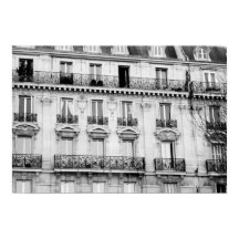 Poster voor het parisiaans gebouw