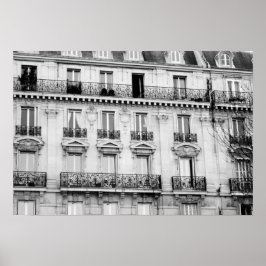 Poster voor het parisiaans gebouw