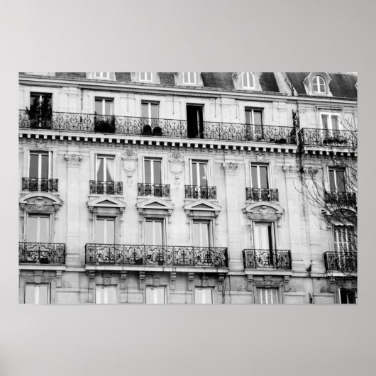 Poster voor het parisiaans gebouw (Voorkant)