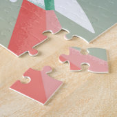 Poster voor het reizen met een jaartal legpuzzel (Zijkant)