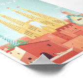 Poster voor het reizen naar Barcelona (Hoek)