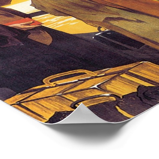 Poster voor het reizen naar Barcelona (Hoek)