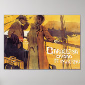 Poster voor het reizen naar Barcelona (Voorkant)